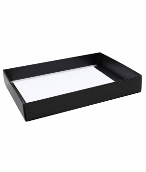 Faltschachtel-Boden schwarz matt für Karten DIN A6 ohne Deckel, separat erhältlich